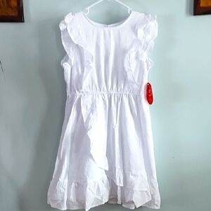 NWT White eyelet Ruffled Dress